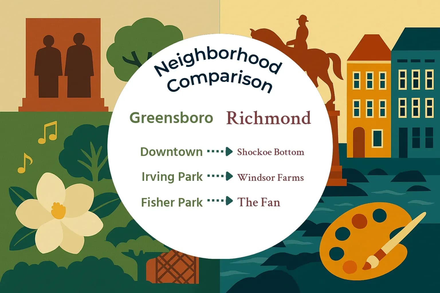Greensboro vs Richmond Neighborhood Comparison