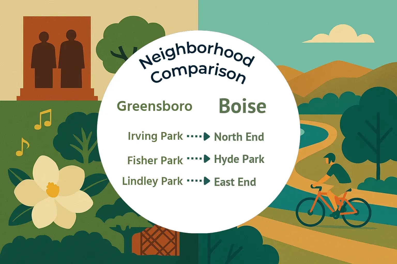 Greensboro vs Boise Neighborhood Comparison