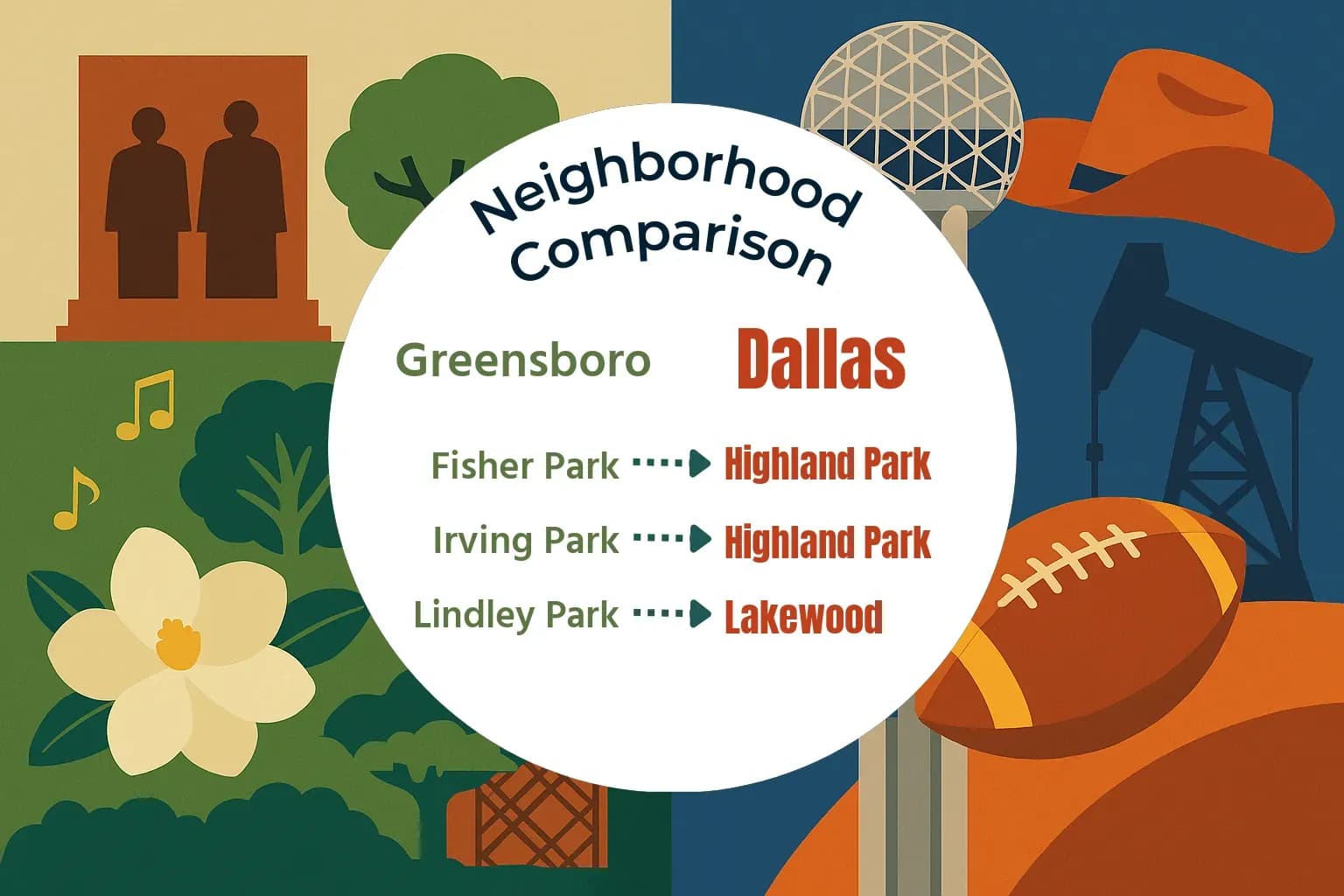 Greensboro vs Dallas Neighborhood Comparison