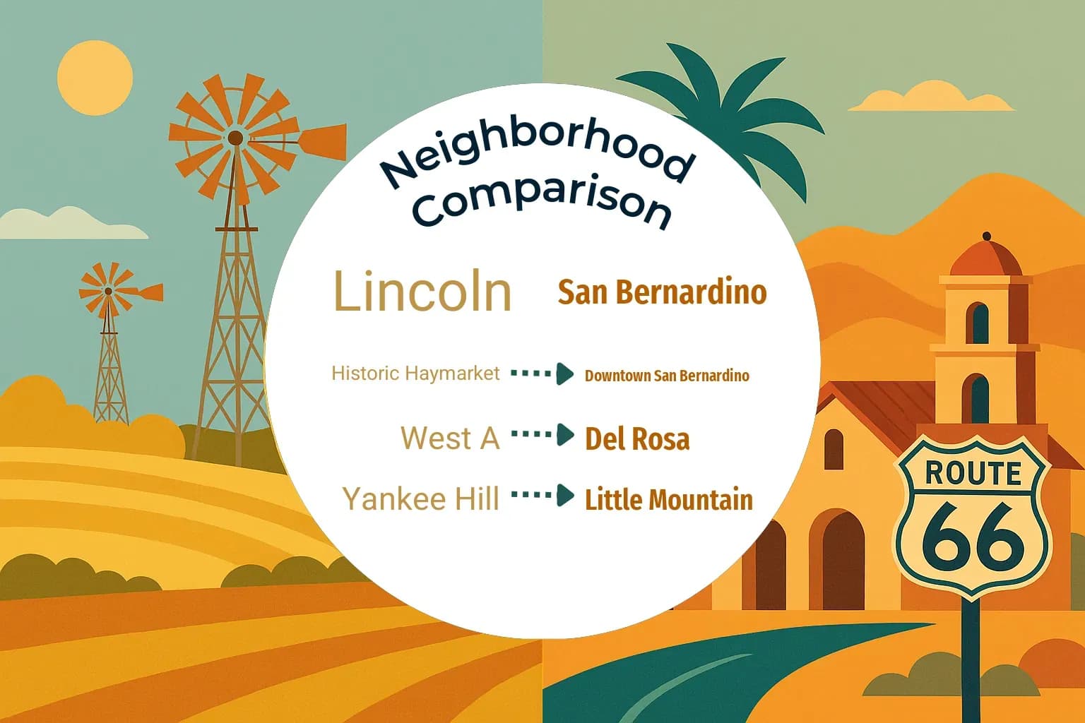 Lincoln vs San Bernardino Neighborhood Comparison