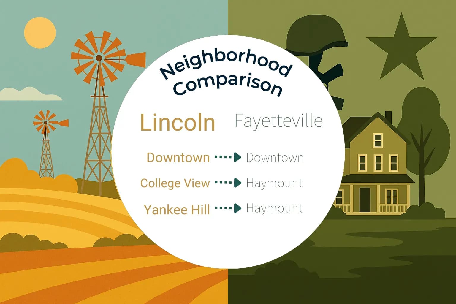 Lincoln vs Fayetteville Neighborhood Comparison
