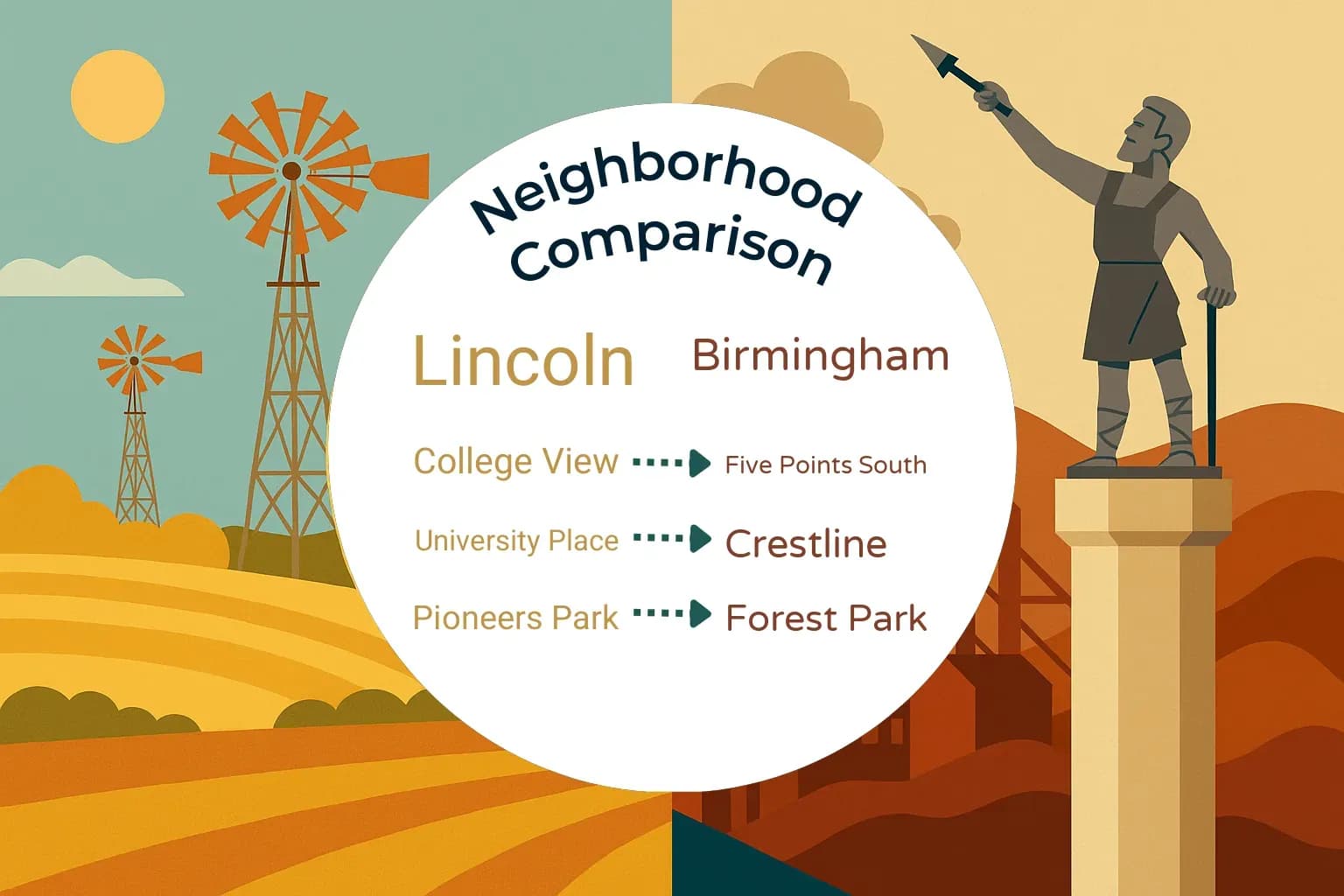 Lincoln vs Birmingham Neighborhood Comparison