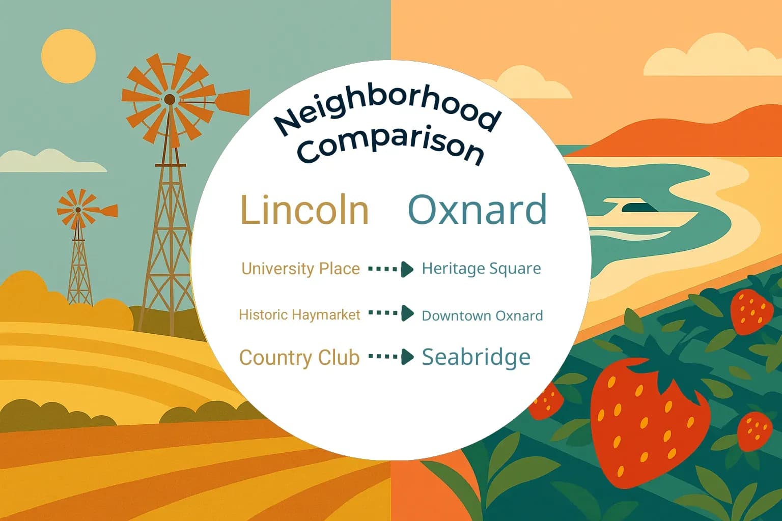 Lincoln vs Oxnard Neighborhood Comparison