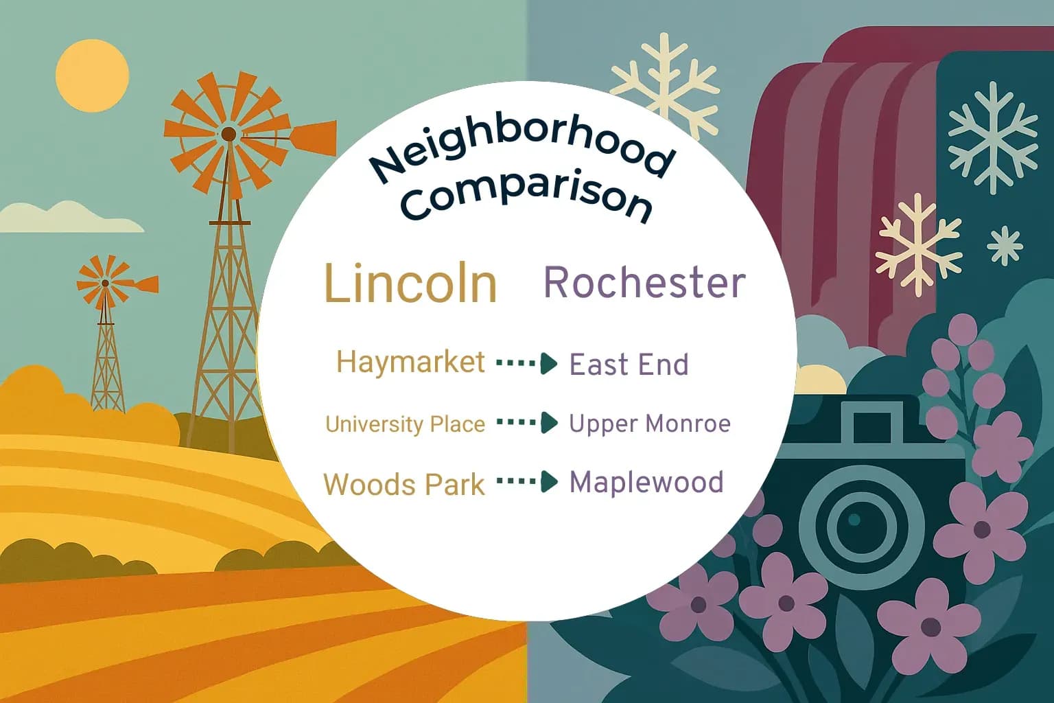 Lincoln vs Rochester Neighborhood Comparison