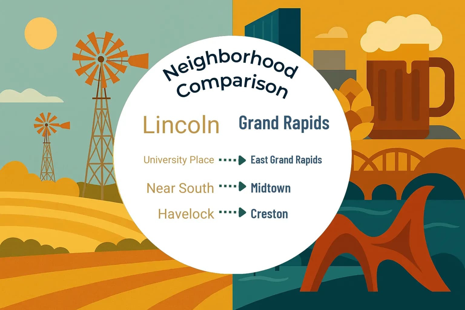 Lincoln vs Grand Rapids Neighborhood Comparison