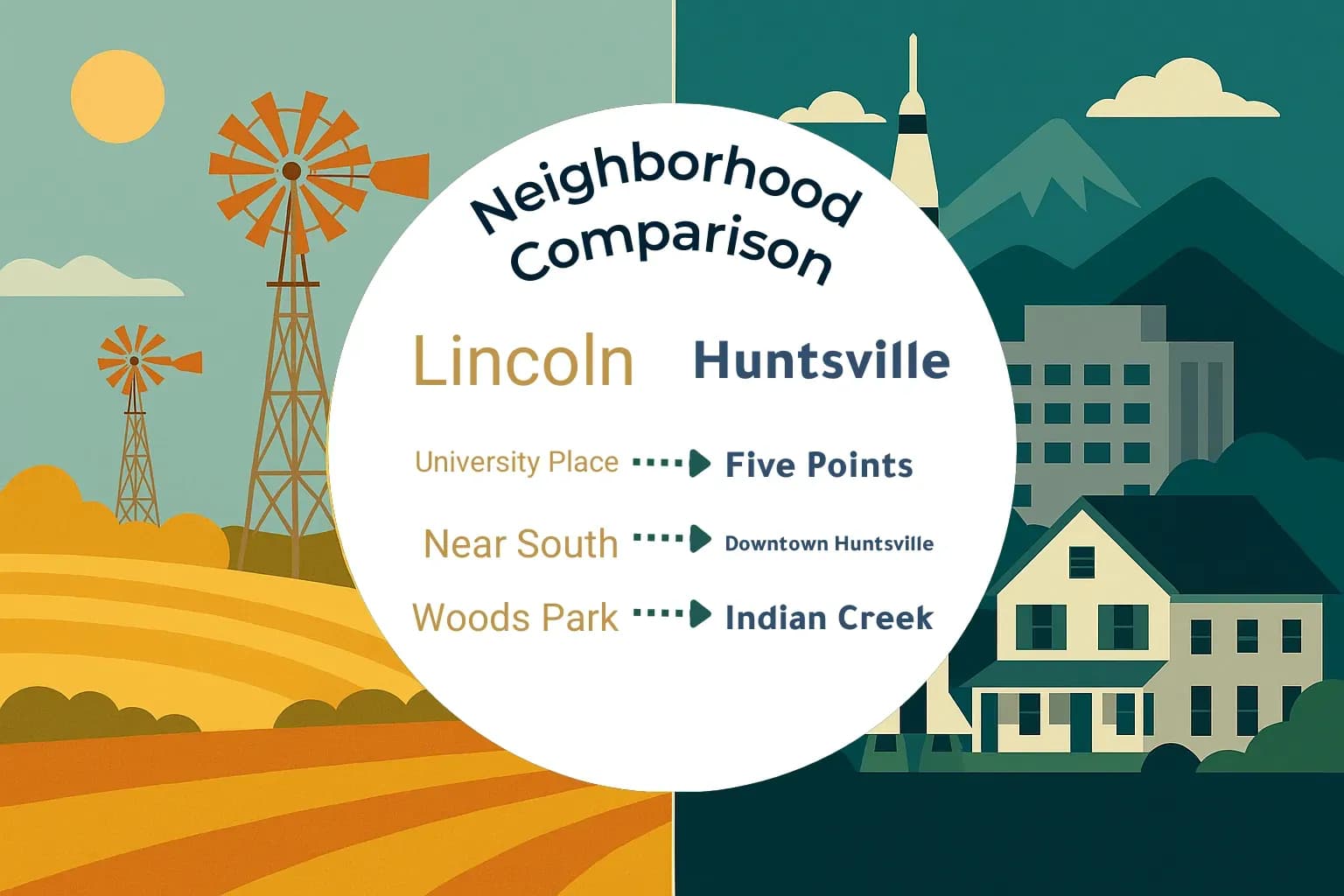 Lincoln vs Huntsville Neighborhood Comparison