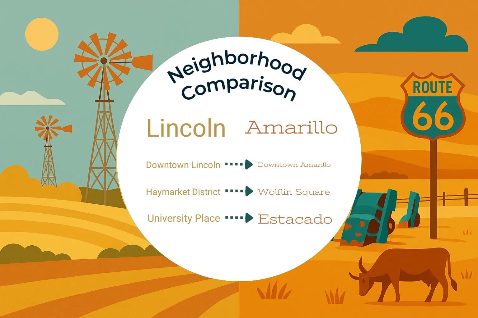 Lincoln vs Amarillo Neighborhood Comparison