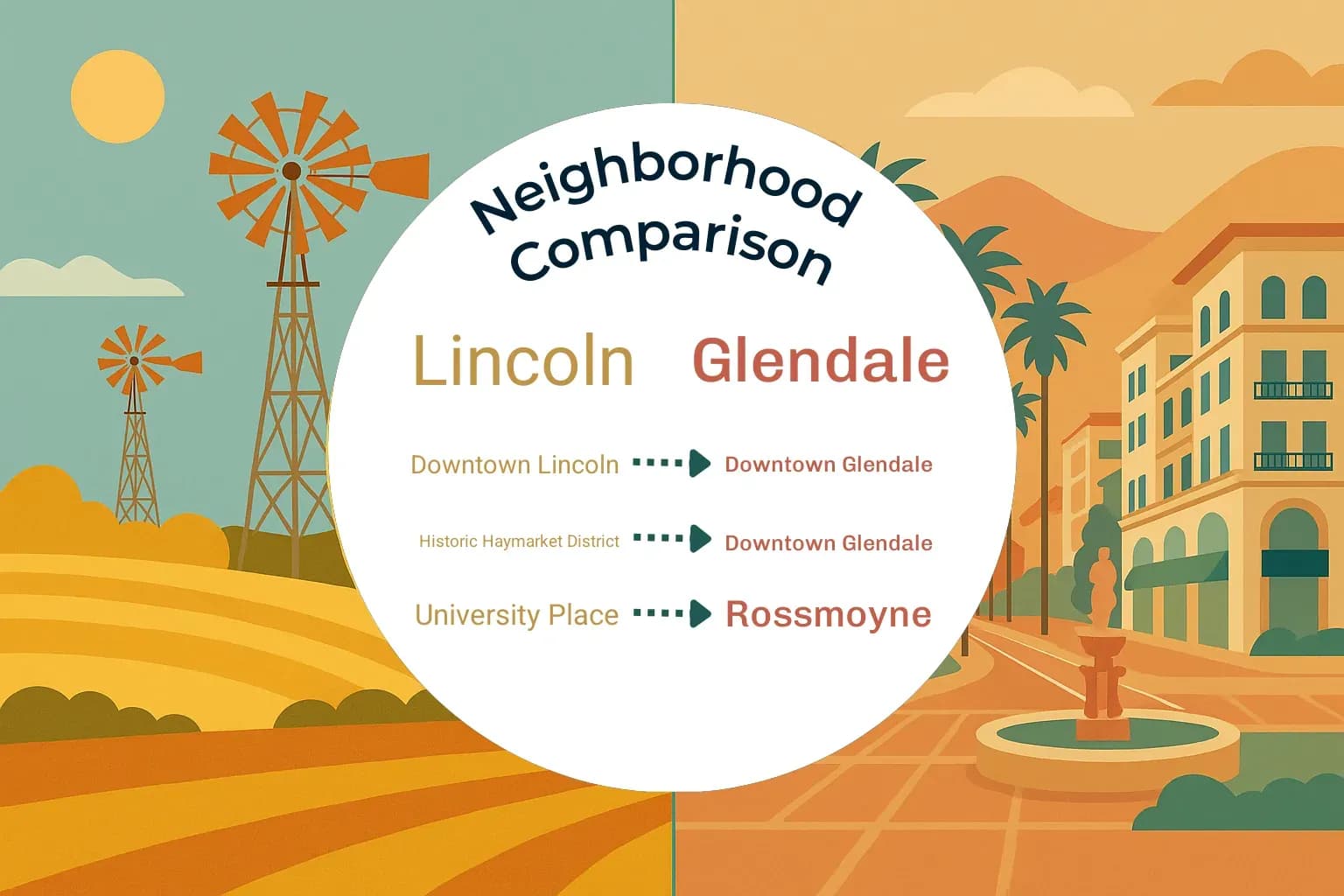 Lincoln vs Glendale Neighborhood Comparison