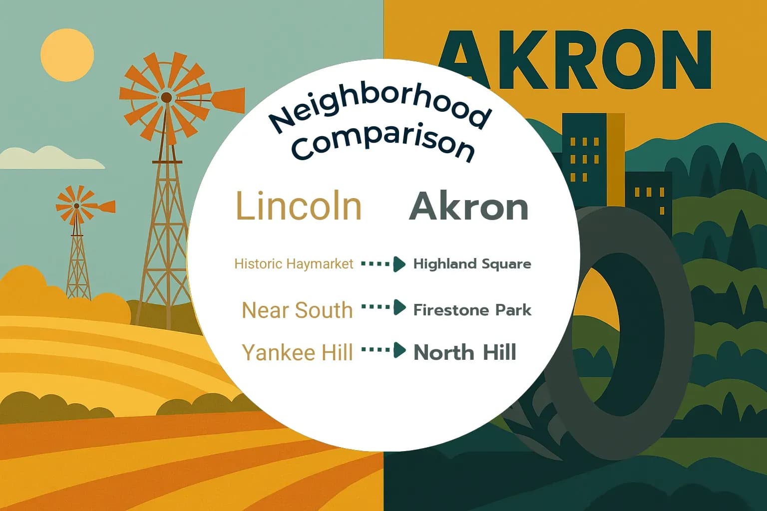 Lincoln vs Akron Neighborhood Comparison