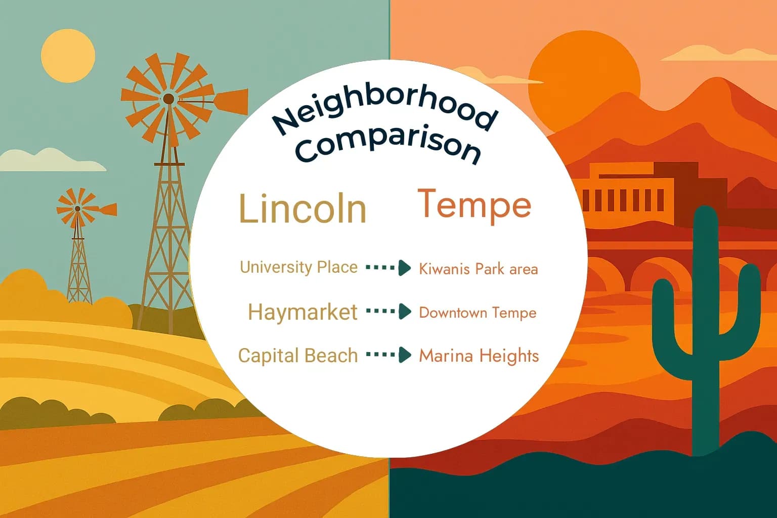 Lincoln vs Tempe Neighborhood Comparison