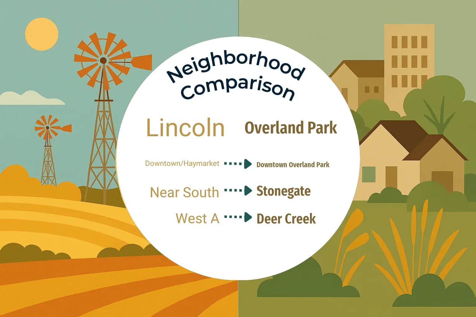 Lincoln vs Overland Park Neighborhood Comparison