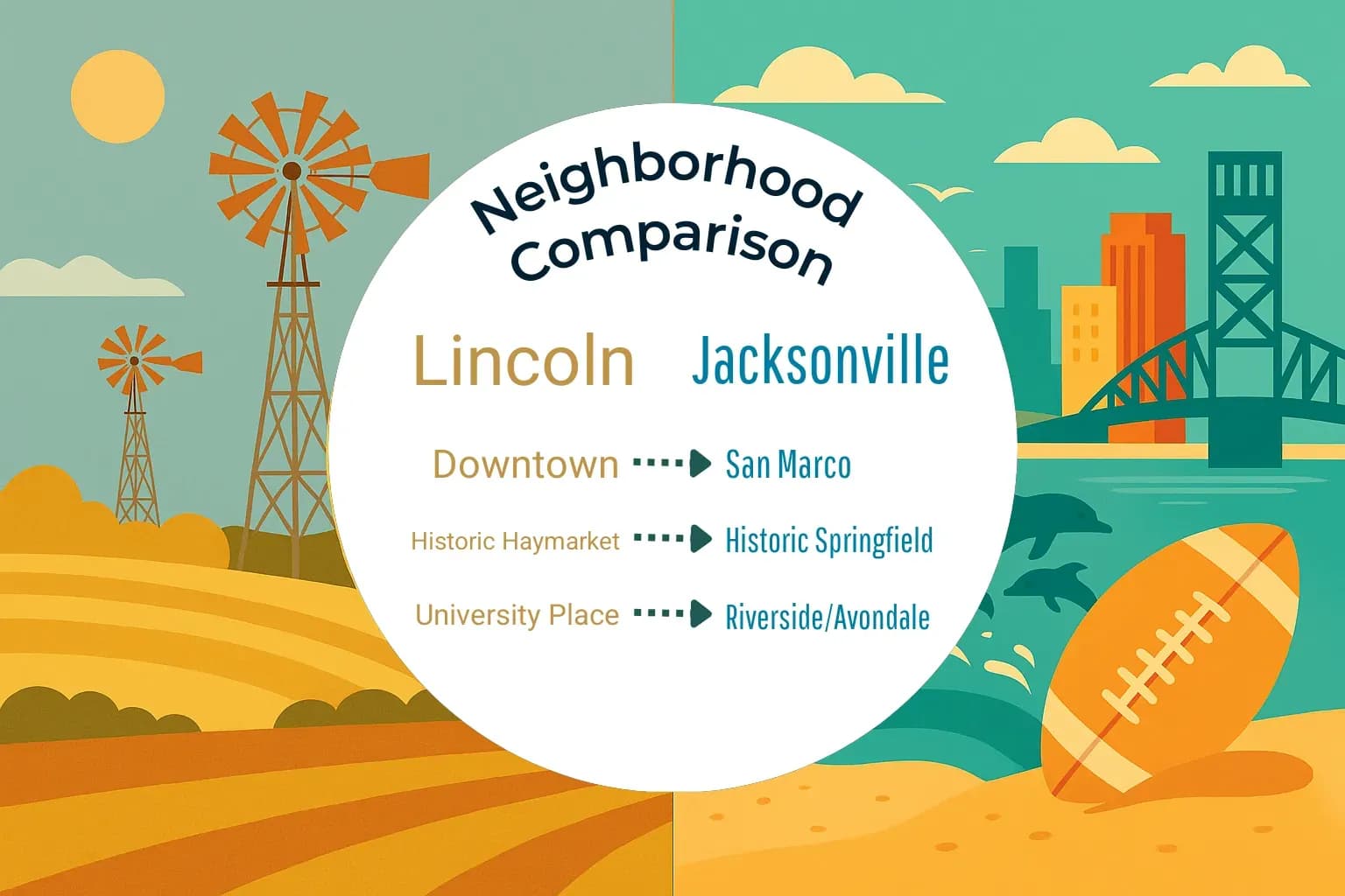 Lincoln vs Jacksonville Neighborhood Comparison