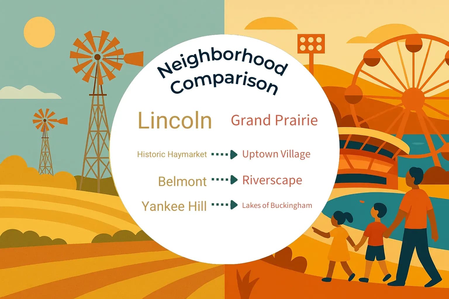 Lincoln vs Grand Prairie Neighborhood Comparison