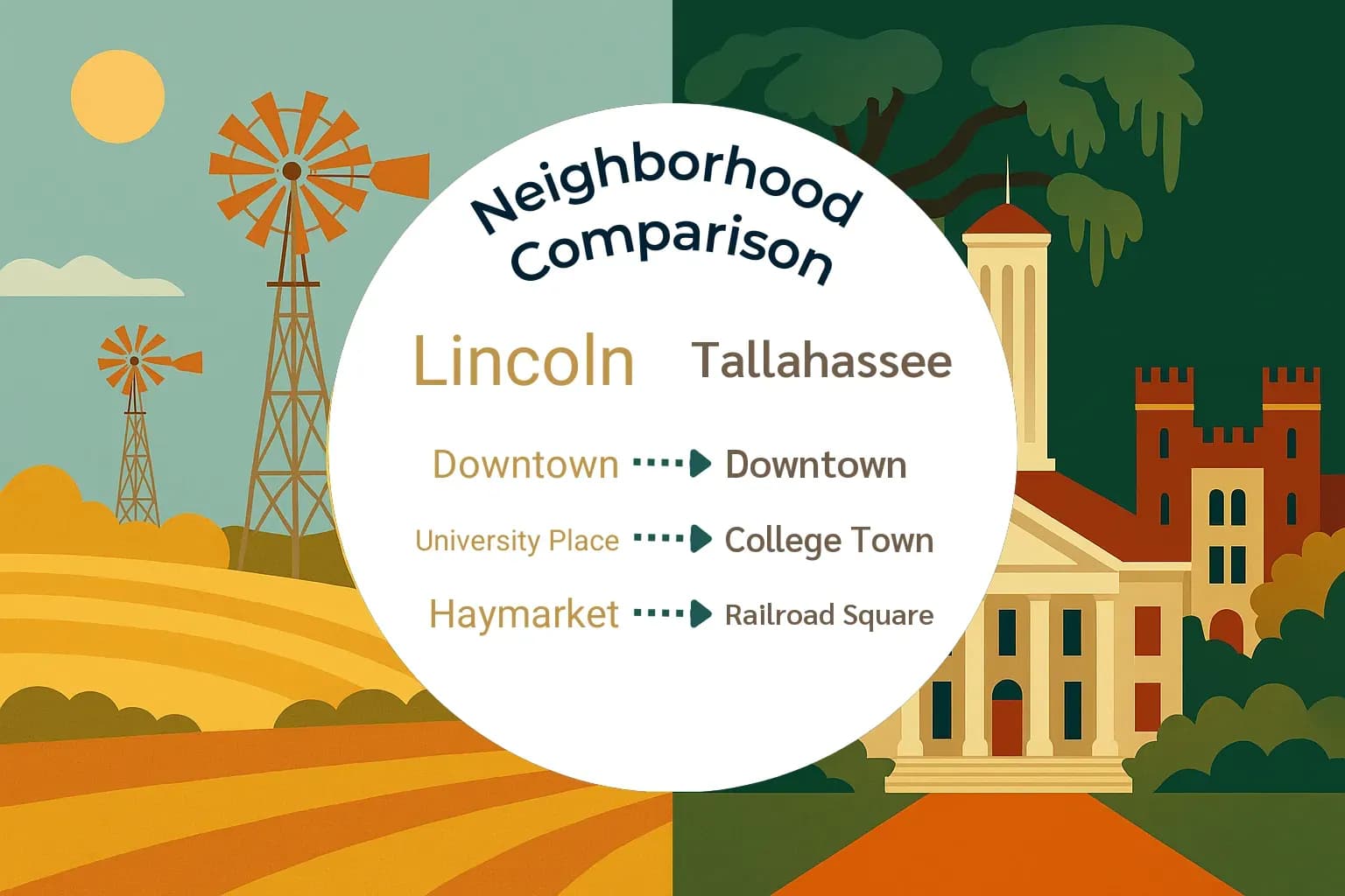 Lincoln vs Tallahassee Neighborhood Comparison