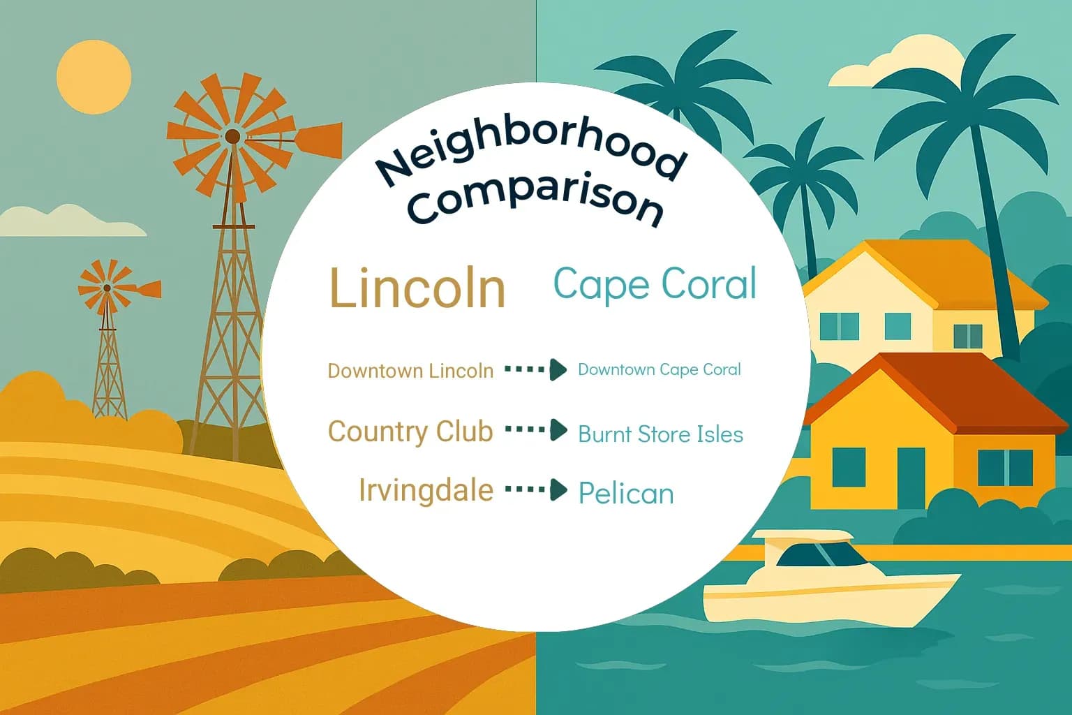 Lincoln vs Cape Coral Neighborhood Comparison