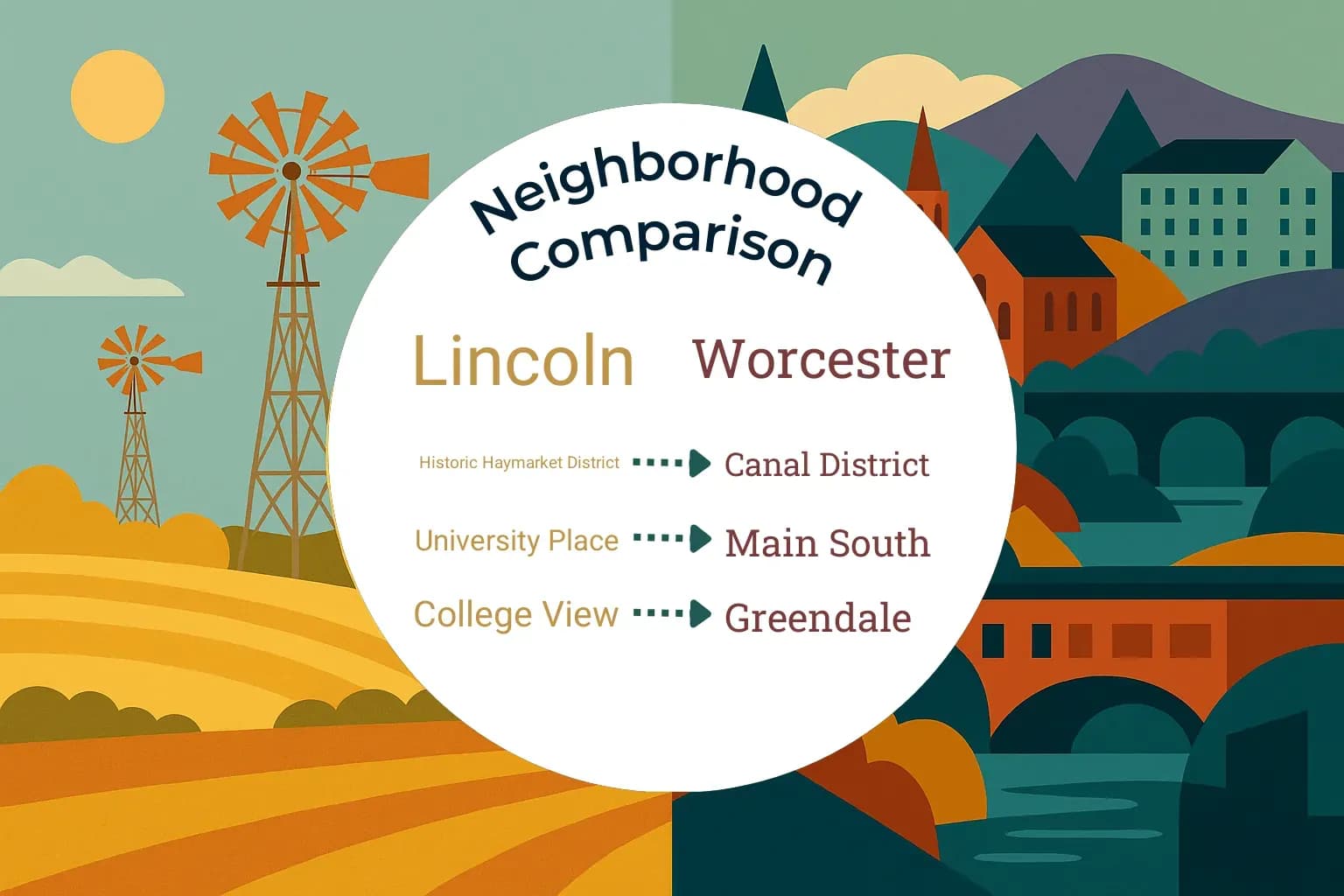 Lincoln vs Worcester Neighborhood Comparison