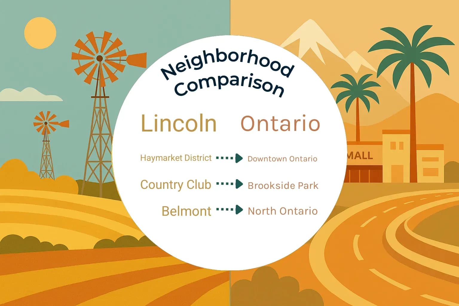 Lincoln vs Ontario Neighborhood Comparison
