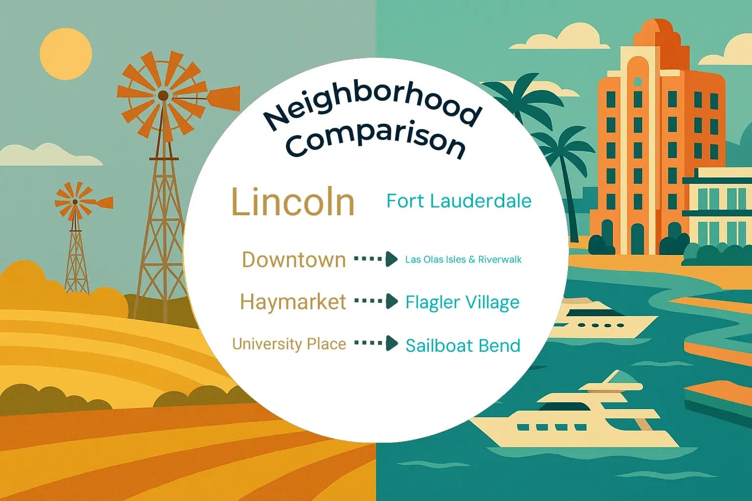Lincoln vs Fort Lauderdale Neighborhood Comparison