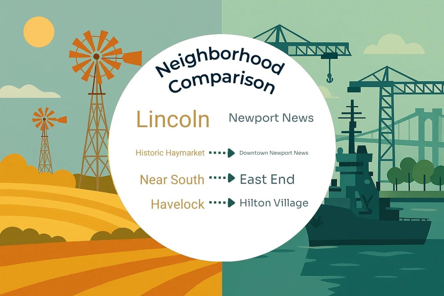 Lincoln vs Newport News Neighborhood Comparison