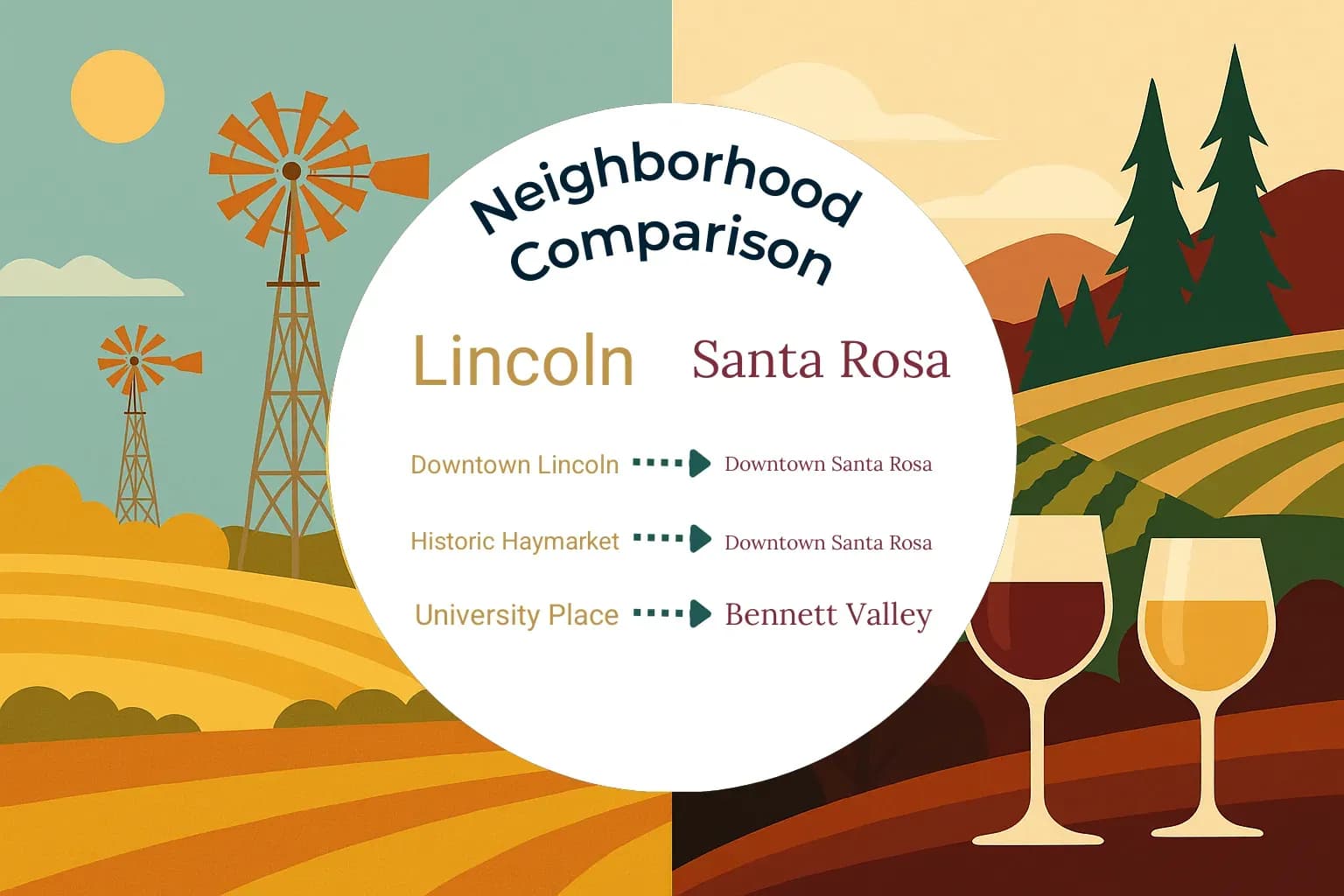 Lincoln vs Santa Rosa Neighborhood Comparison