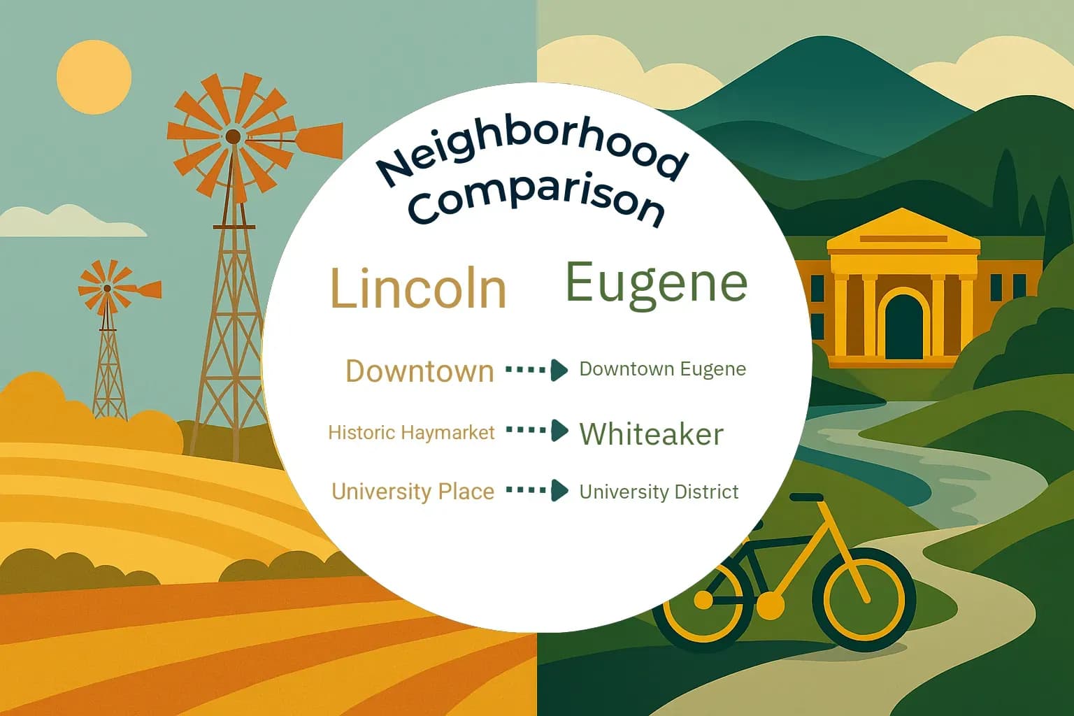 Lincoln vs Eugene Neighborhood Comparison