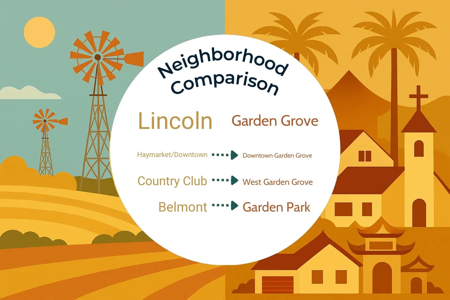 Lincoln vs Garden Grove Neighborhood Comparison