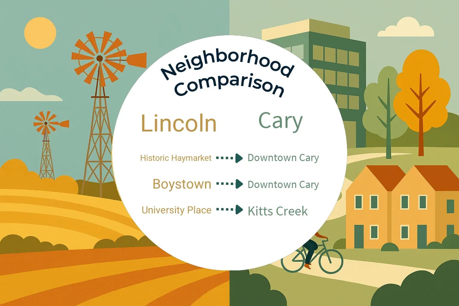 Lincoln vs Cary Neighborhood Comparison