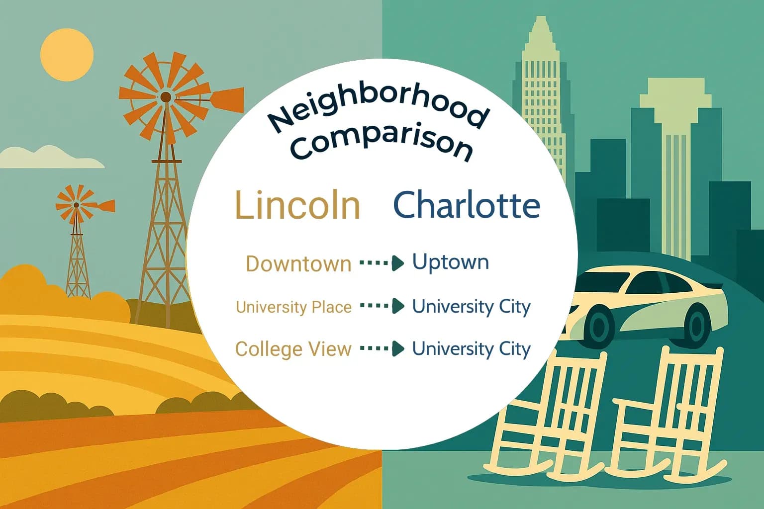 Lincoln vs Charlotte Neighborhood Comparison