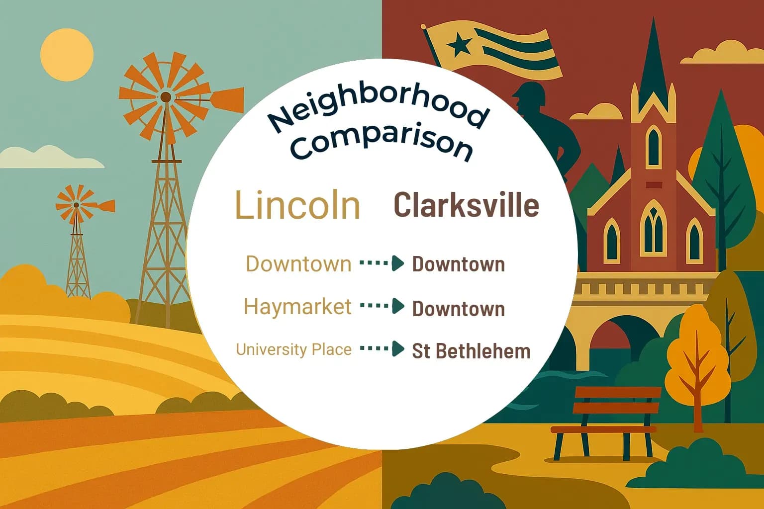 Lincoln vs Clarksville Neighborhood Comparison
