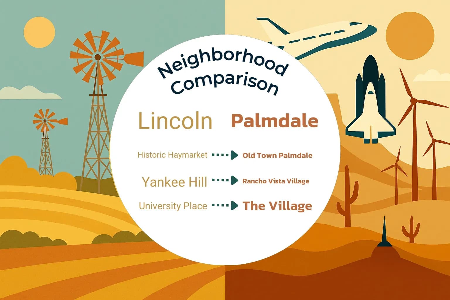 Lincoln vs Palmdale Neighborhood Comparison