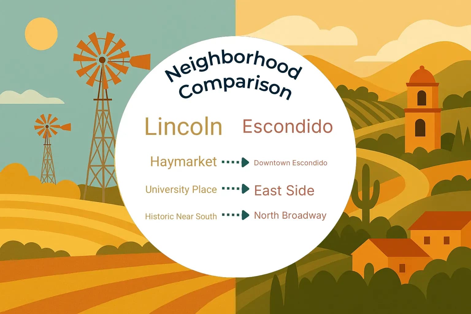 Lincoln vs Escondido Neighborhood Comparison