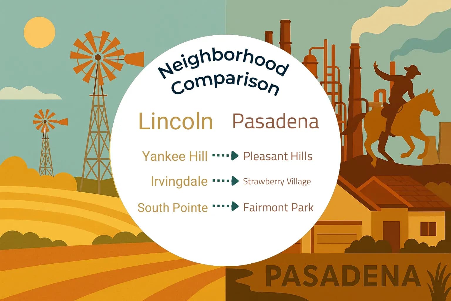 Lincoln vs Pasadena Neighborhood Comparison