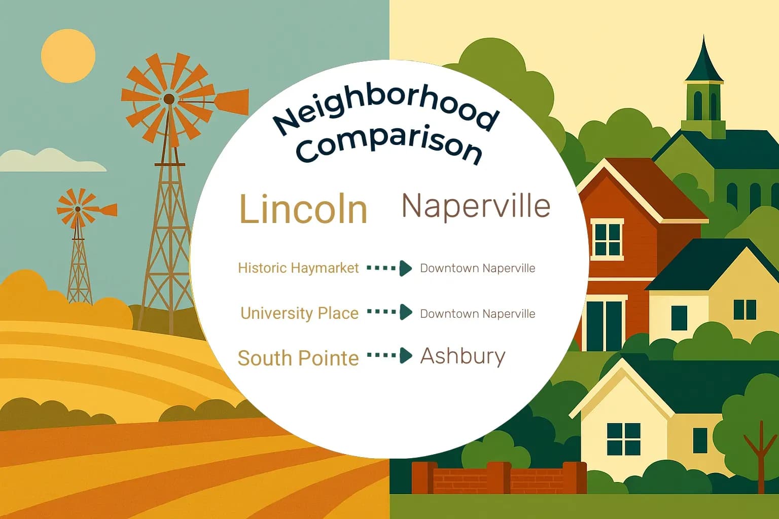 Lincoln vs Naperville Neighborhood Comparison