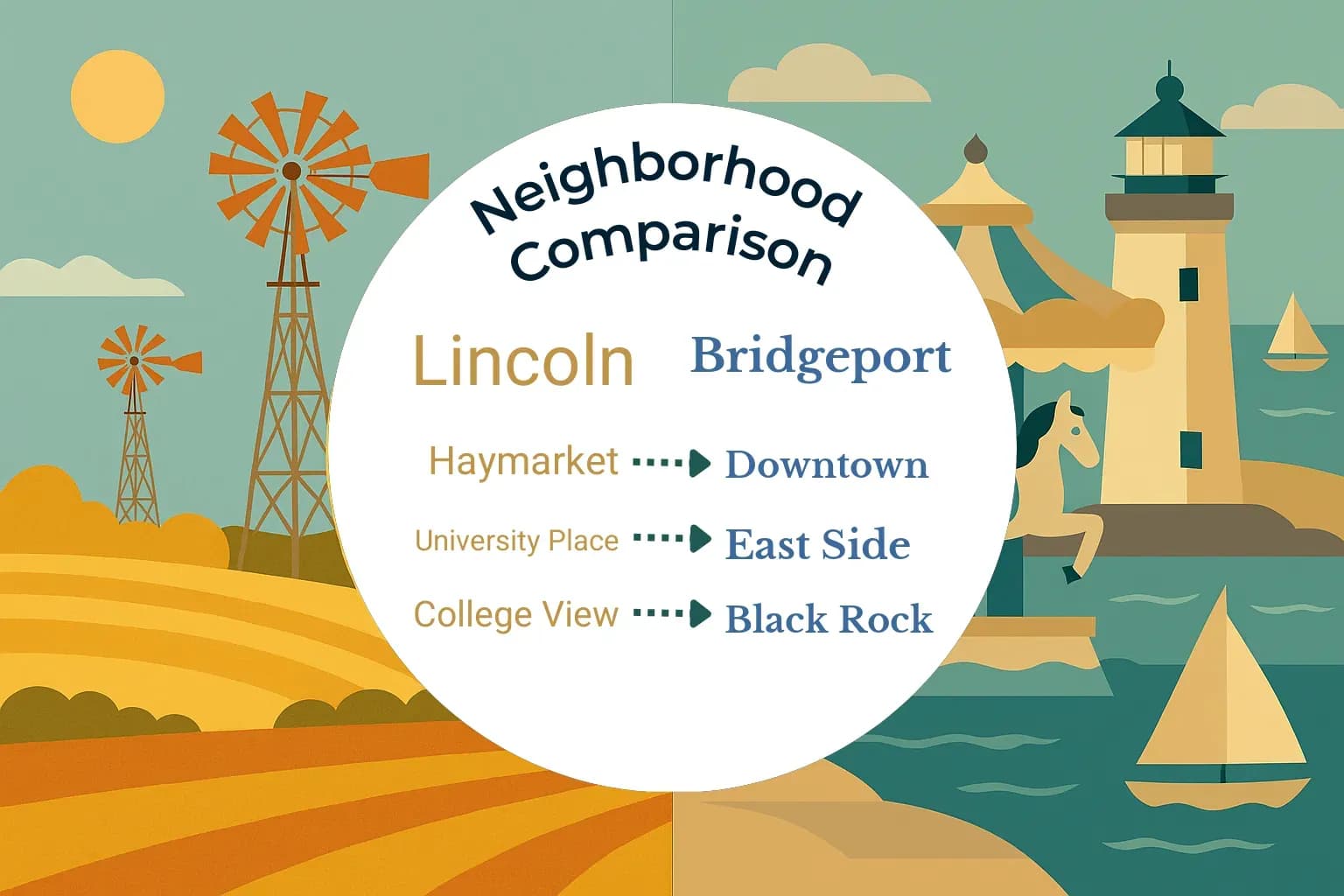 Lincoln vs Bridgeport Neighborhood Comparison