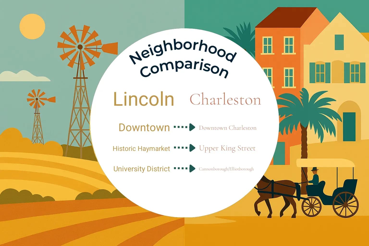 Lincoln vs Charleston Neighborhood Comparison