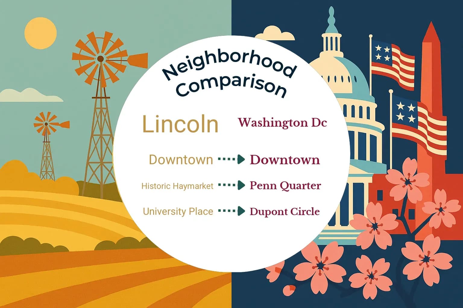 Lincoln vs Washington DC Neighborhood Comparison