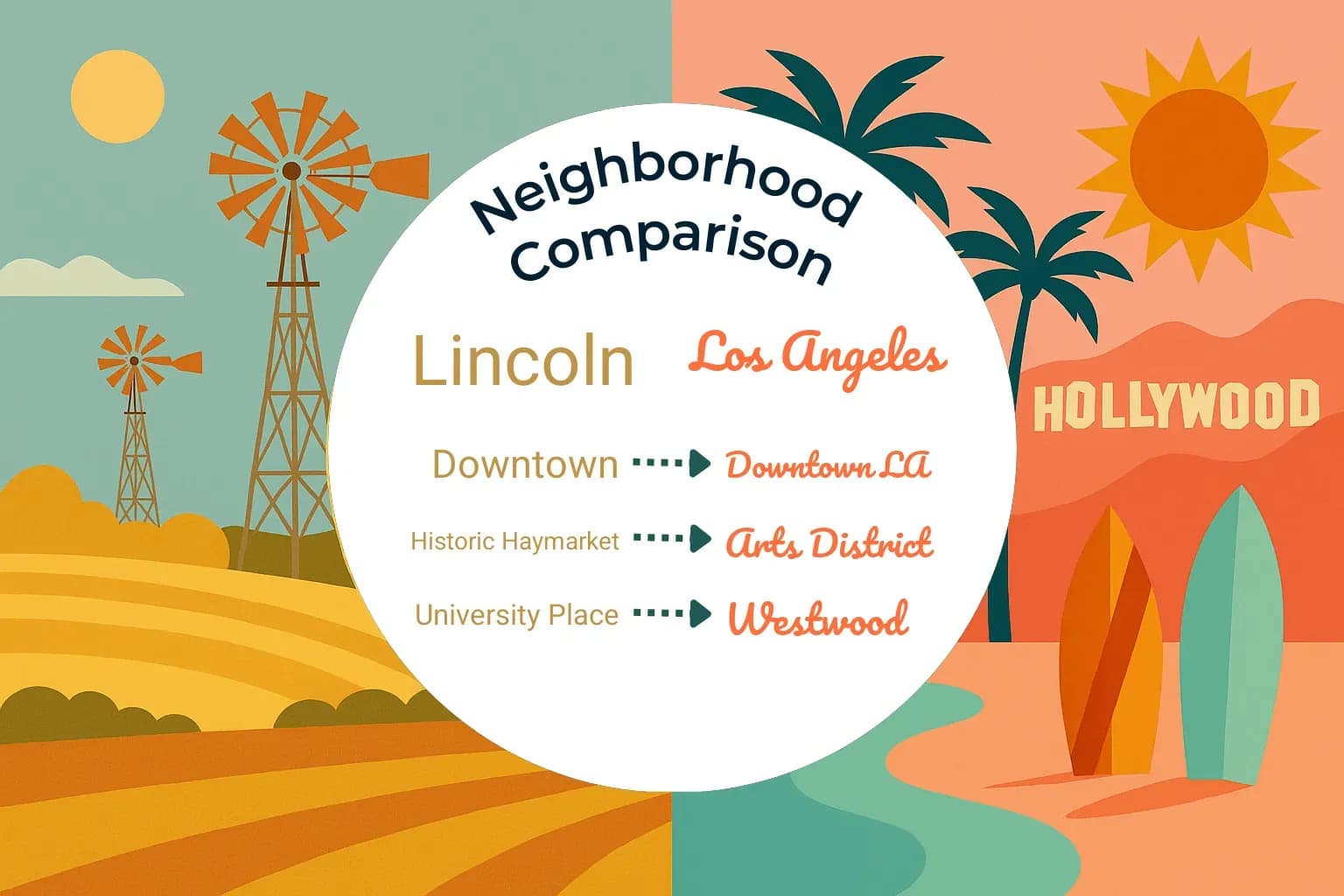 Lincoln vs Los Angeles Neighborhood Comparison