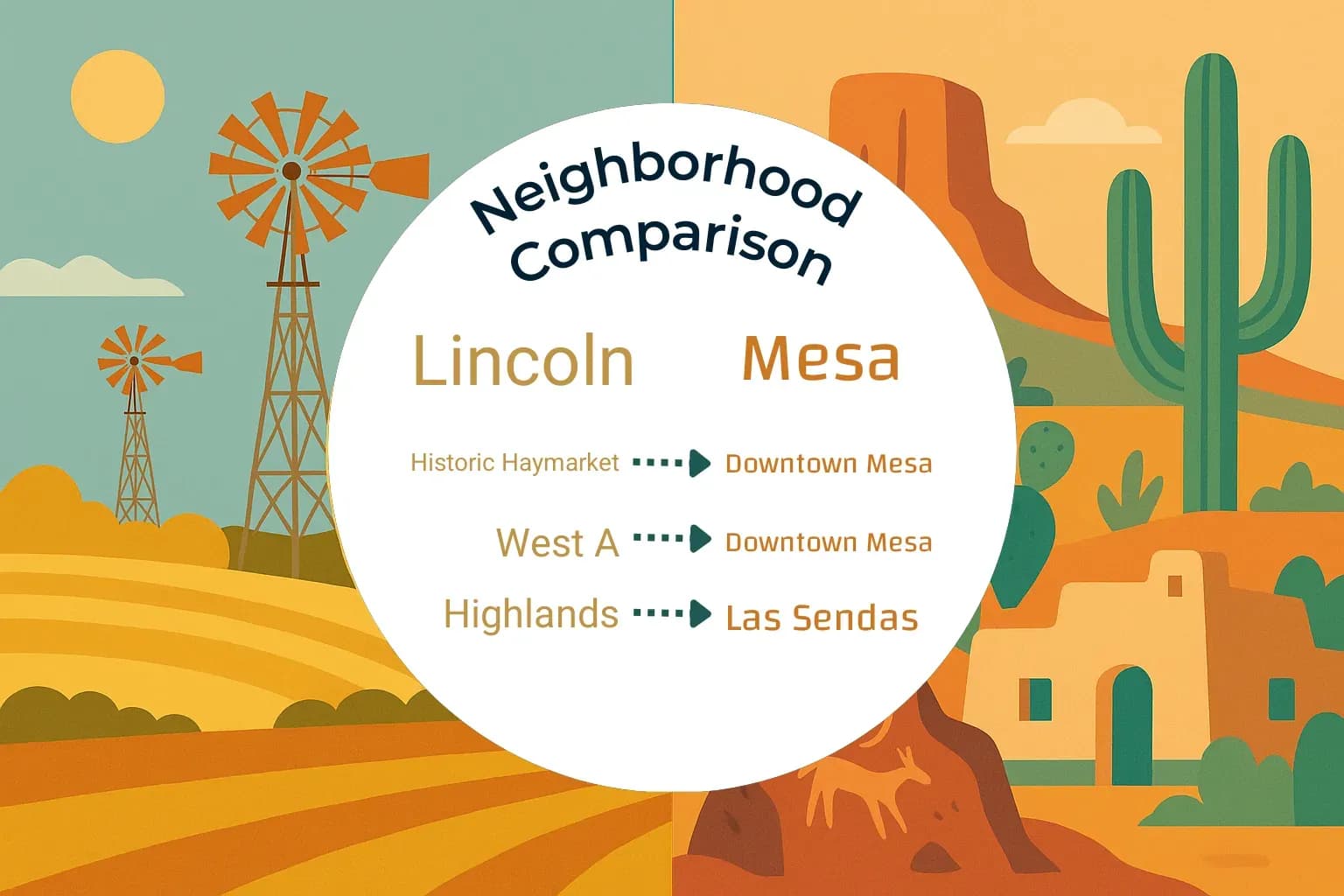 Lincoln vs Mesa Neighborhood Comparison