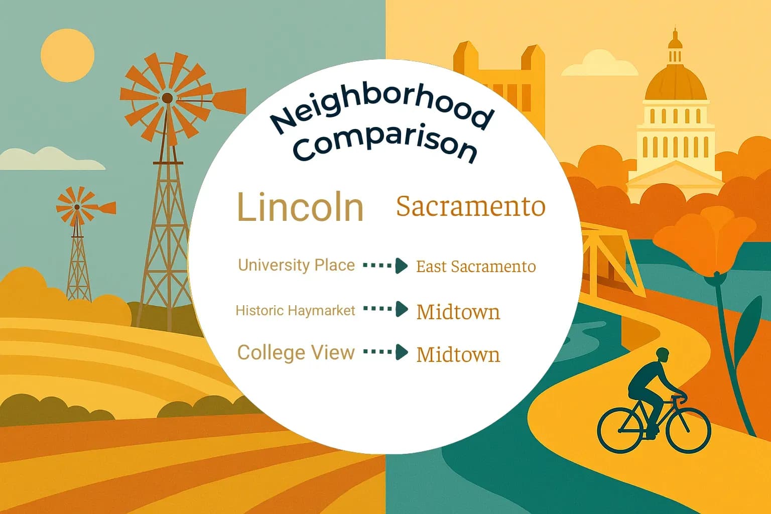 Lincoln vs Sacramento Neighborhood Comparison