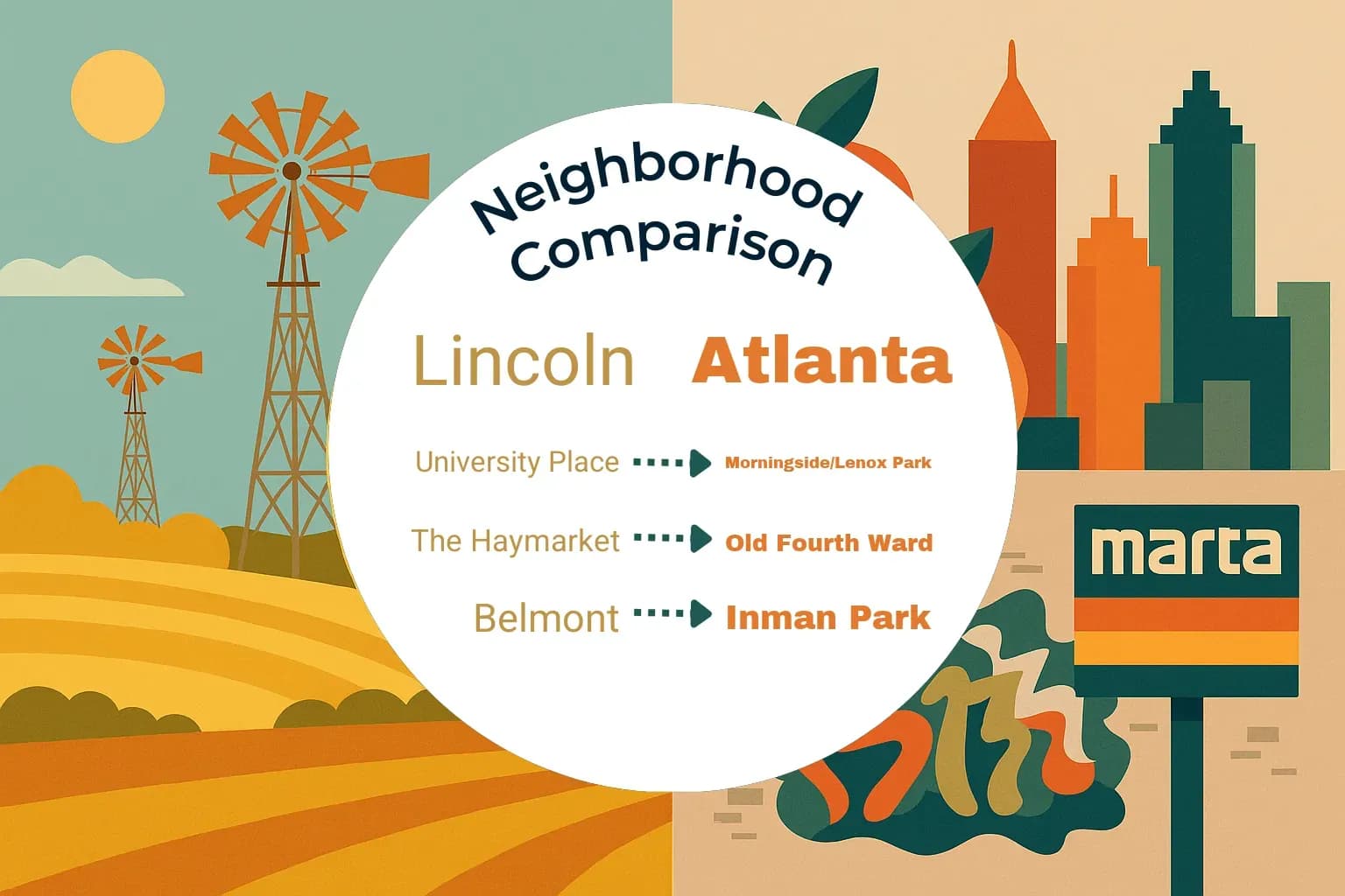 Lincoln vs Atlanta Neighborhood Comparison