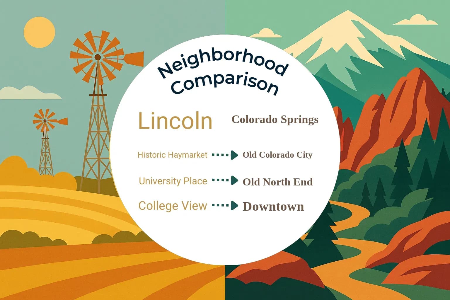Lincoln vs Colorado Springs Neighborhood Comparison
