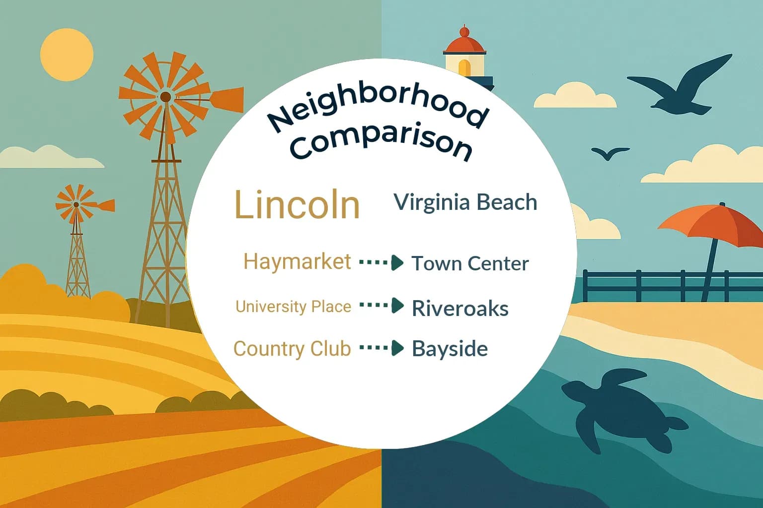 Lincoln vs Virginia Beach Neighborhood Comparison
