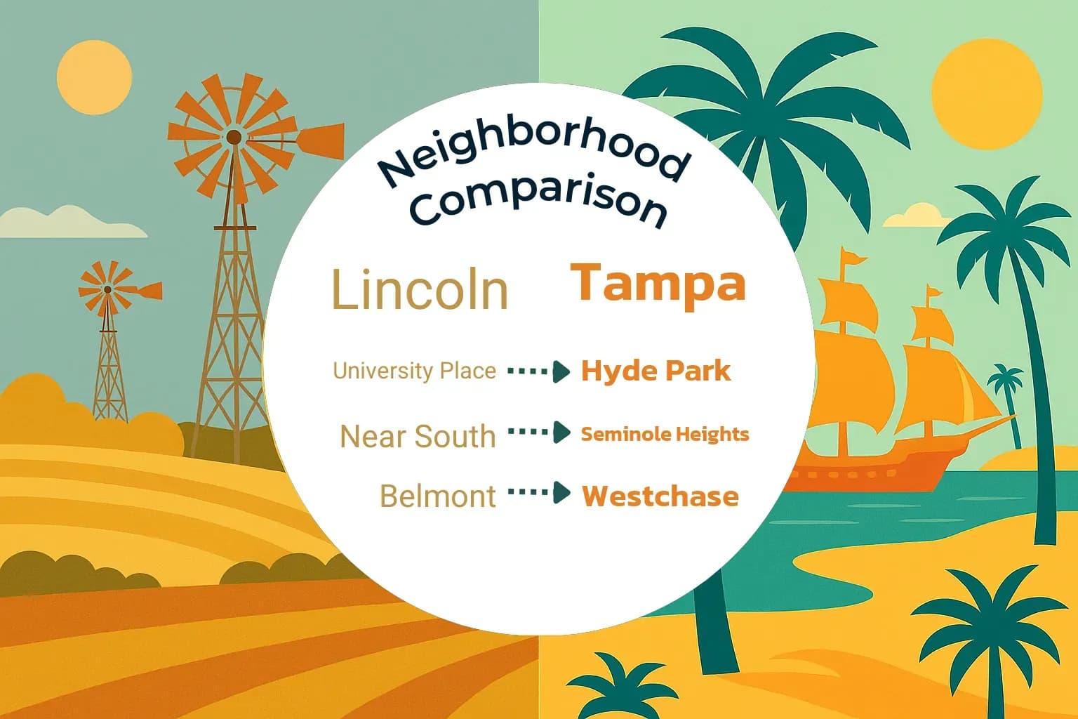 Lincoln vs Tampa Neighborhood Comparison
