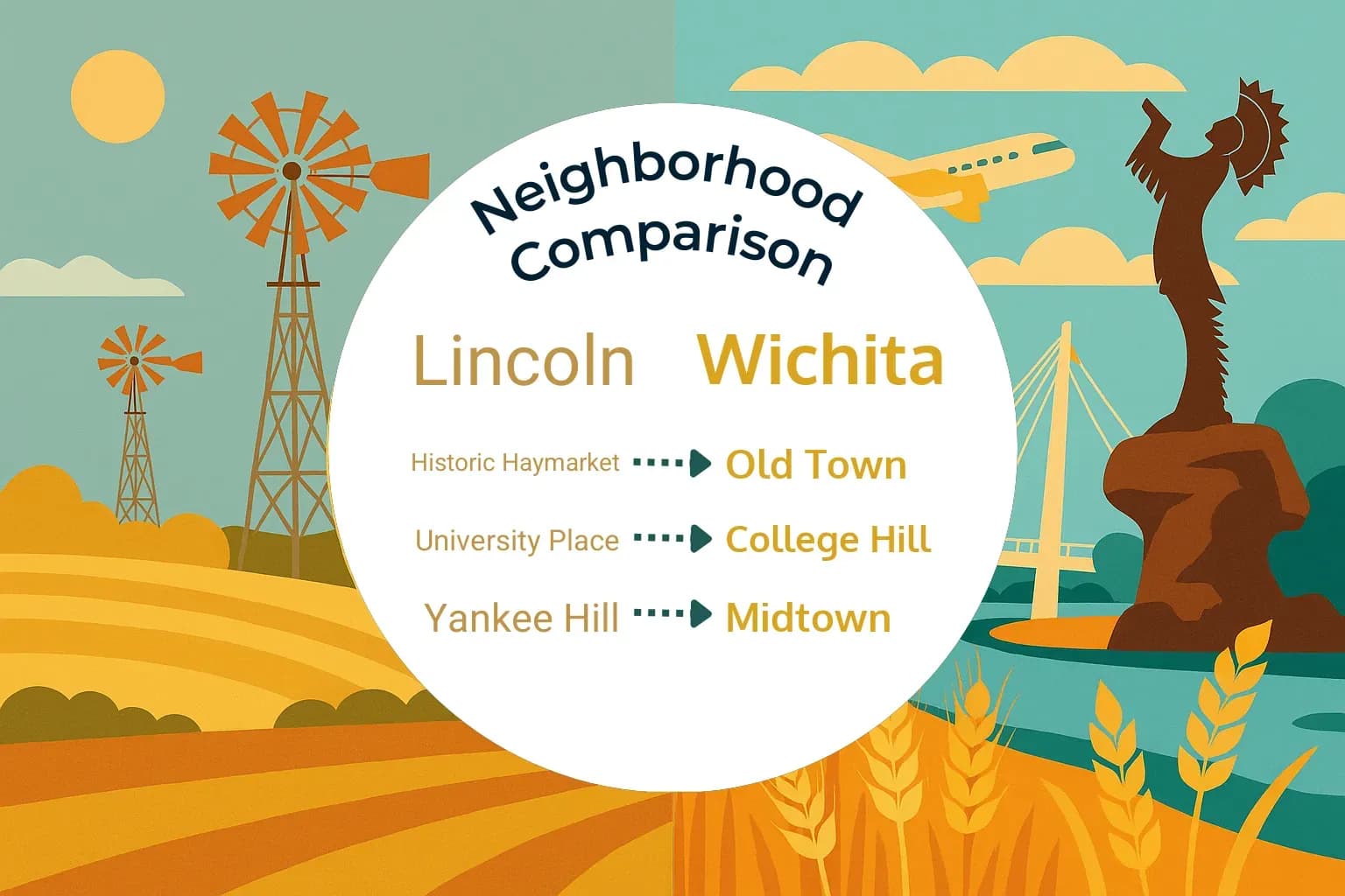 Lincoln vs Wichita Neighborhood Comparison