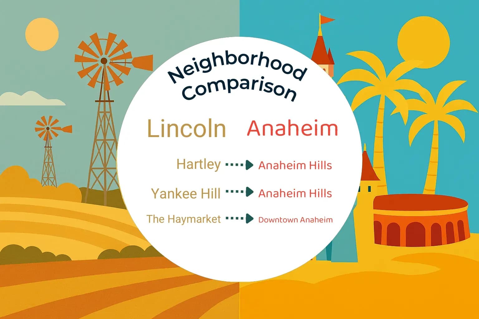 Lincoln vs Anaheim Neighborhood Comparison