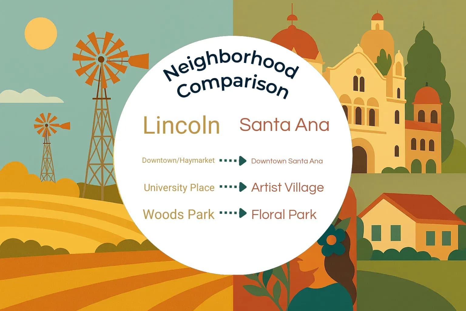 Lincoln vs Santa Ana Neighborhood Comparison