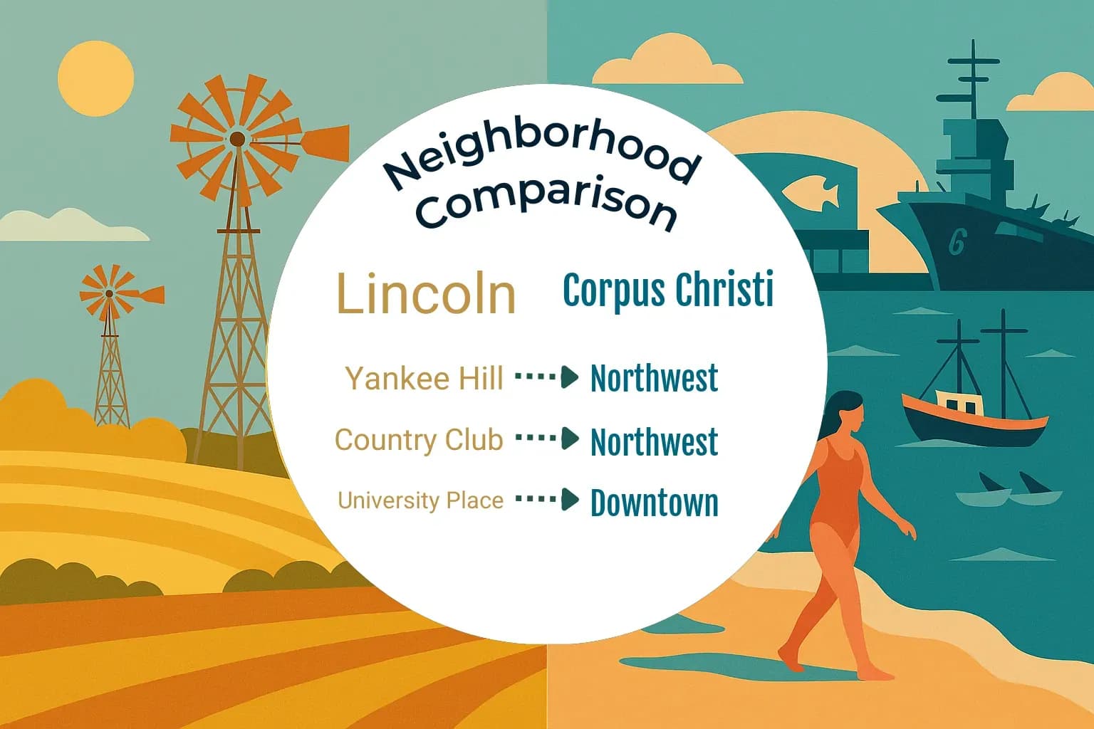 Lincoln vs Corpus Christi Neighborhood Comparison