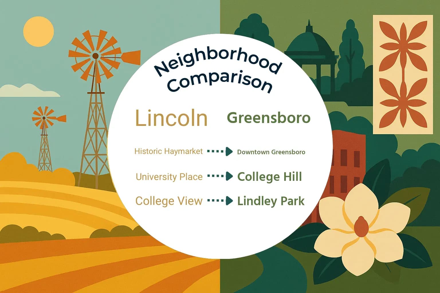 Lincoln vs Greensboro Neighborhood Comparison
