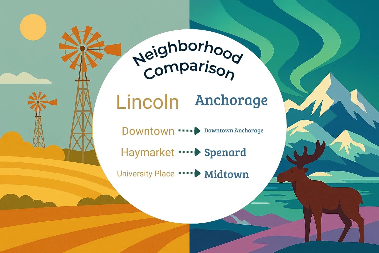 Lincoln vs Anchorage Neighborhood Comparison