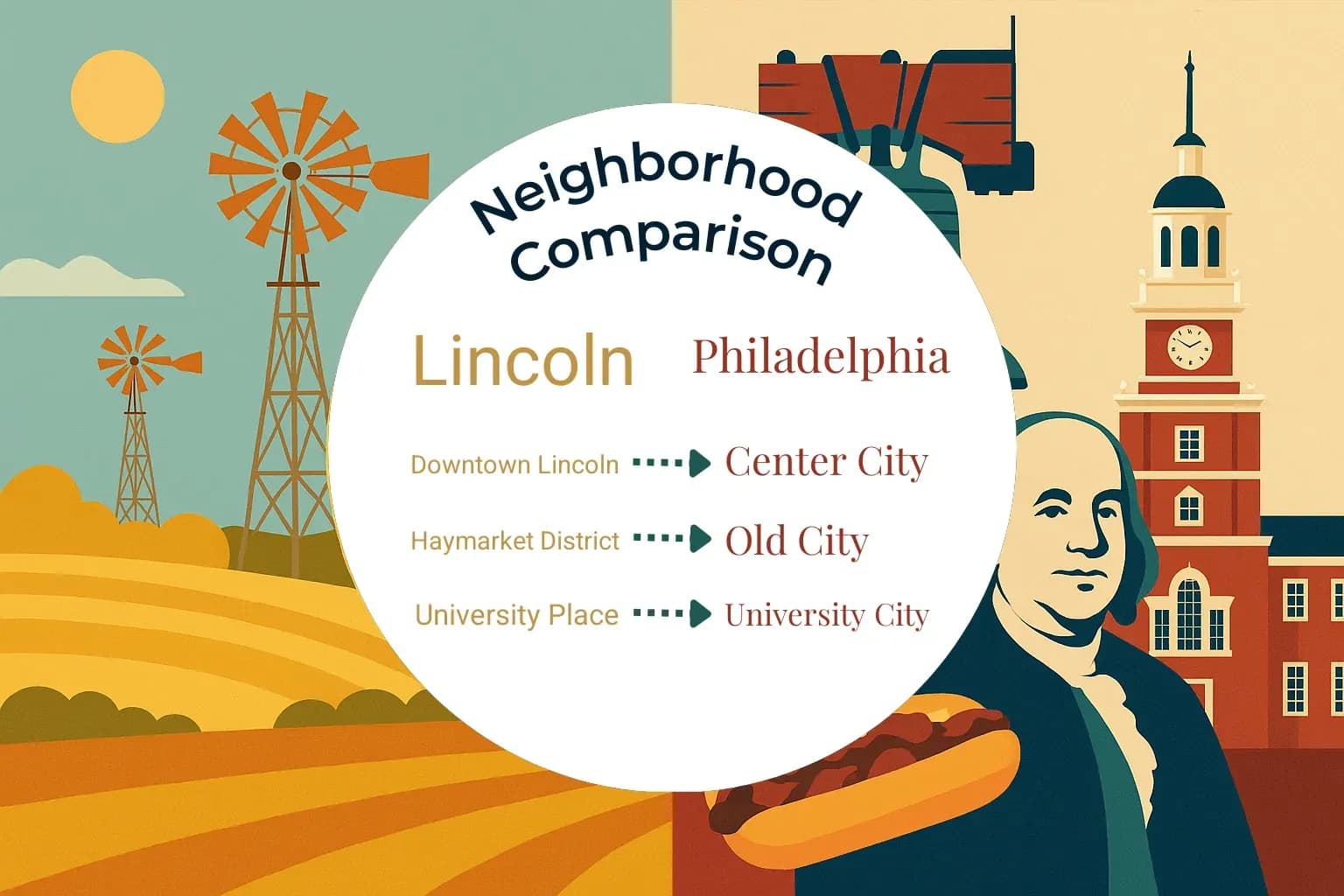 Lincoln vs Philadelphia Neighborhood Comparison
